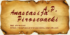 Anastasija Piroševački vizit kartica